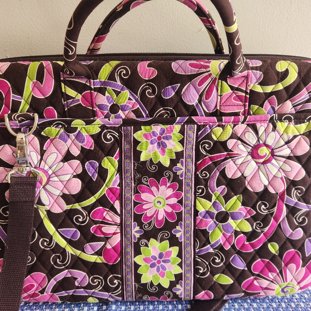 Vera Bradley Purple Punch Laptop Bag